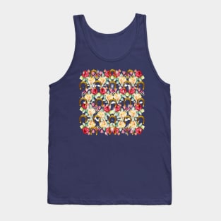 Pattern. Roses, Stars and Gold Horseshoes Tank Top